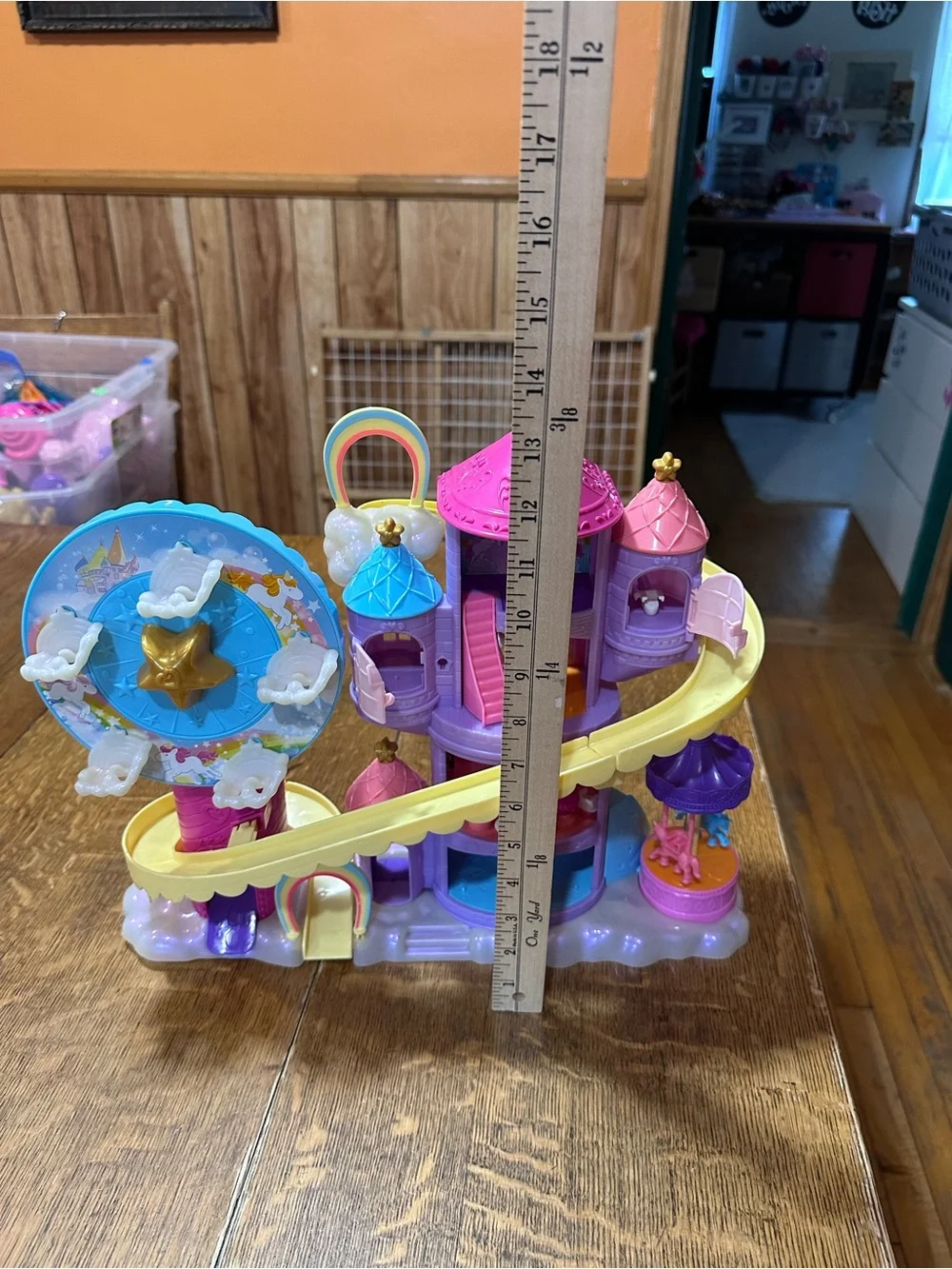 The Polly Pocket Rainbow Funland Theme Park Playset by Mattel